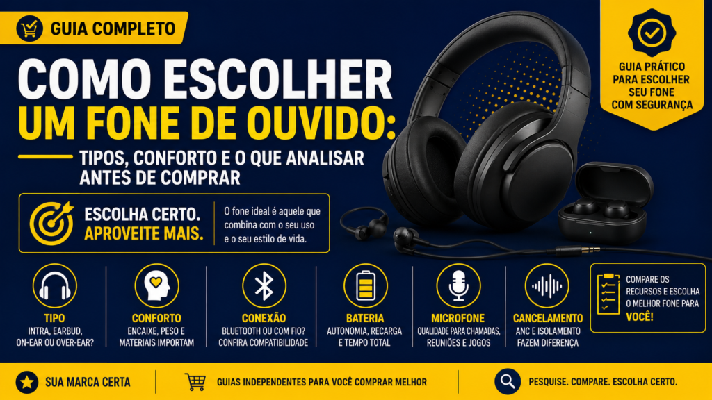 Como escolher um fone de ouvido tipos, conforto e o que analisar antes de comprar