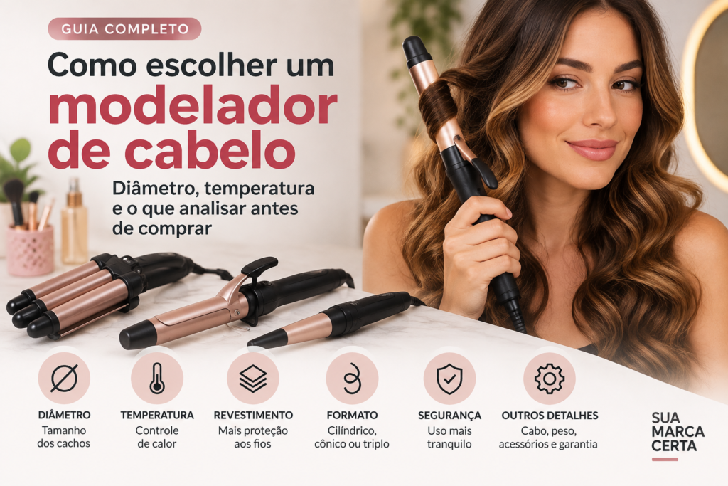 Como escolher um modelador de cabelo diâmetro, temperatura e o que analisar antes de comprar