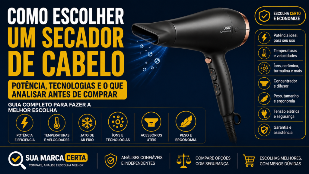 Como escolher um secador de cabelo potência, tecnologias e o que analisar antes de comprar