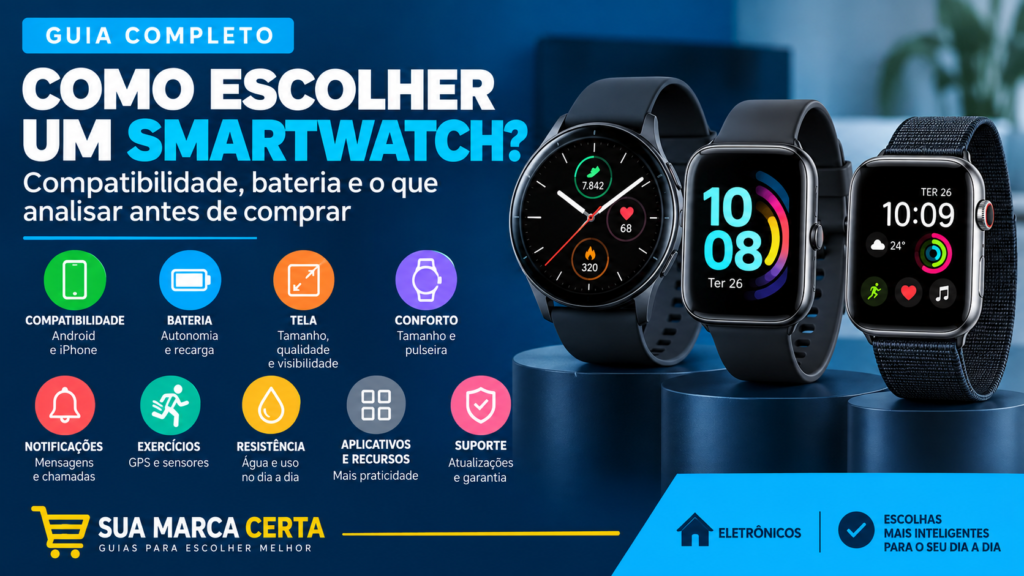 Como escolher um smartwatch compatibilidade, bateria e o que analisar antes de comprar
