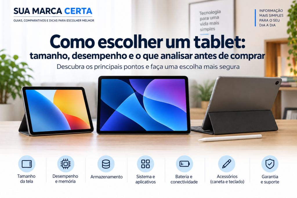 Como escolher um tablet tamanho, desempenho e o que analisar antes de comprar