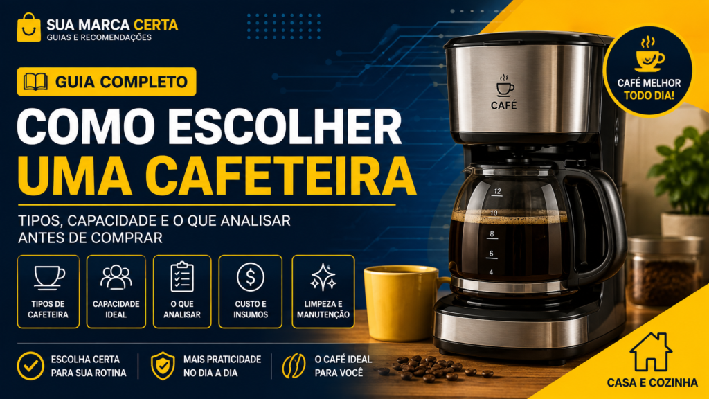 Como escolher uma cafeteira tipos, capacidade e o que analisar antes de comprar