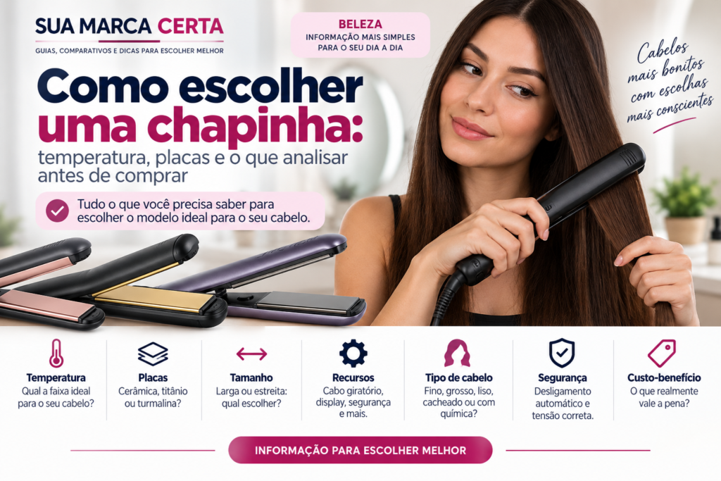 Como escolher uma chapinha temperatura, placas e o que analisar antes de comprar