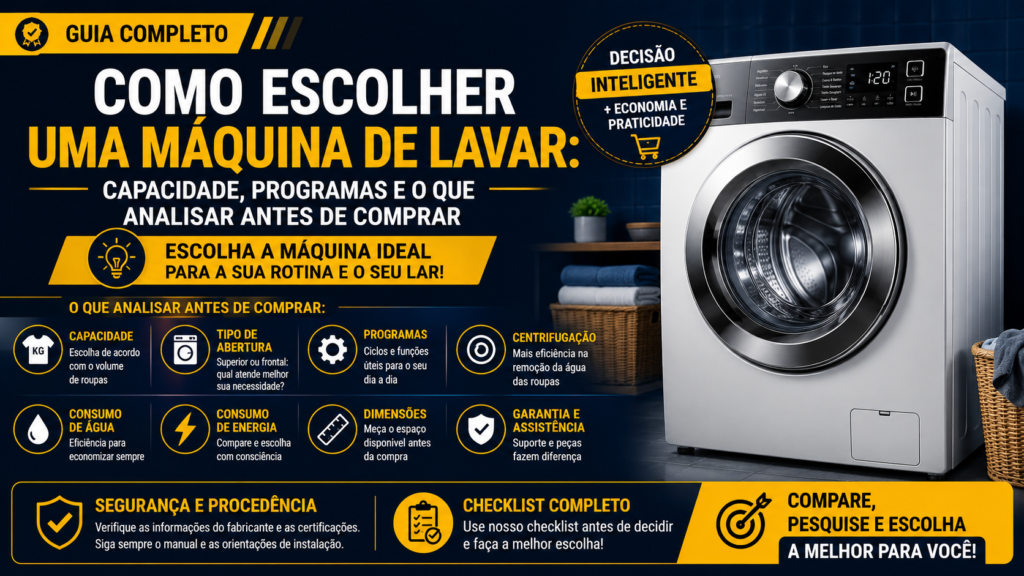Como escolher uma máquina de lavar capacidade, programas e o que analisar antes de comprar