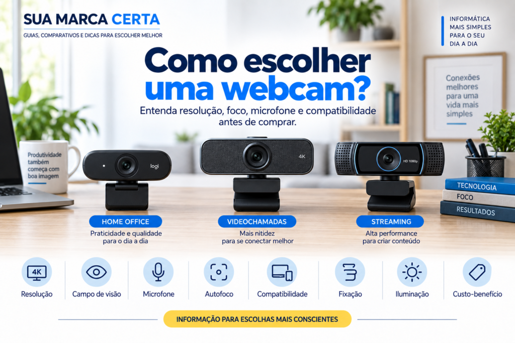 Como escolher uma webcam resolução, foco e o que analisar antes de comprar