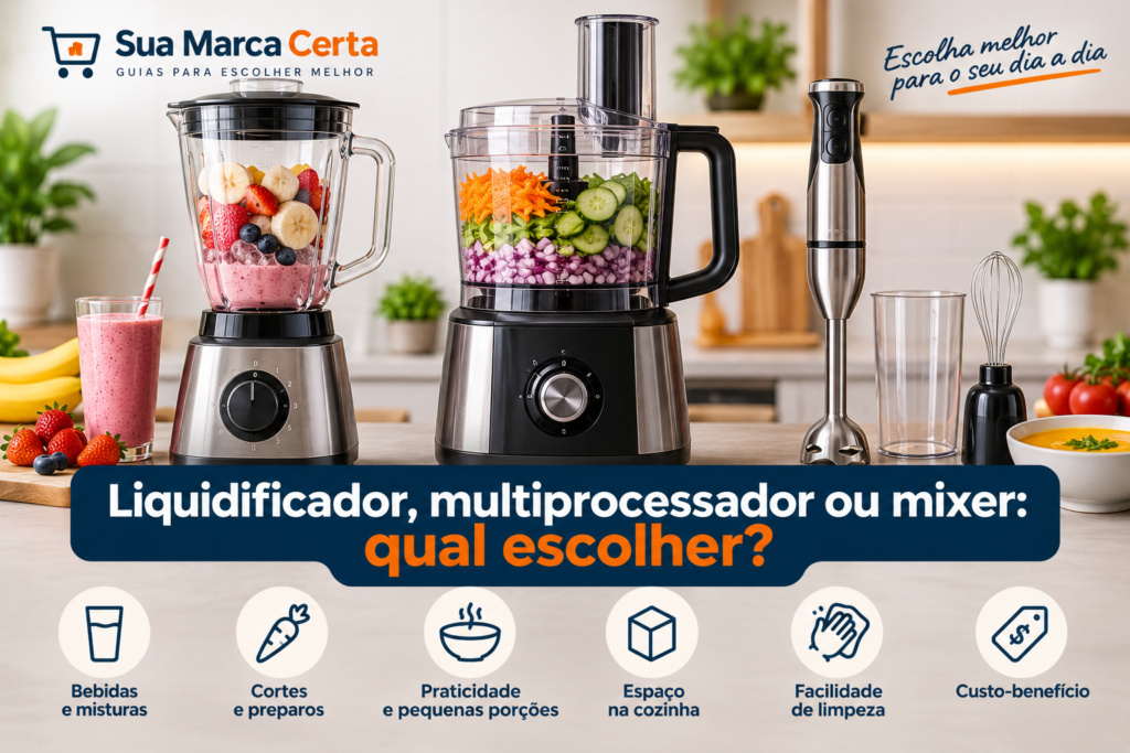 Liquidificador, multiprocessador ou mixer qual escolher