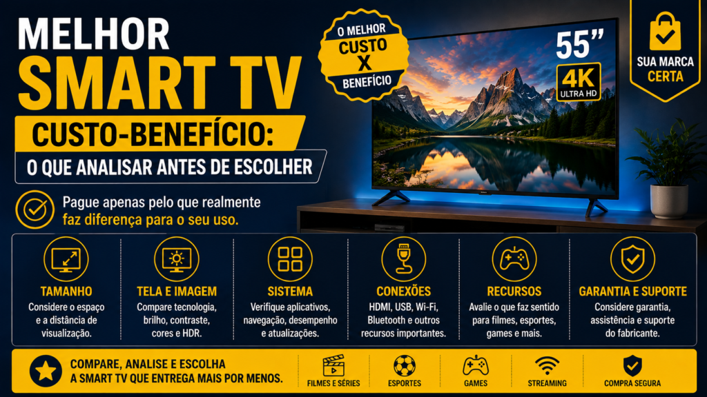 Melhor Smart TV custo-benefício o que analisar antes de escolher