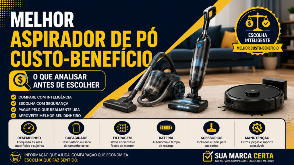 Melhor aspirador de pó custo-benefício o que analisar antes de escolher