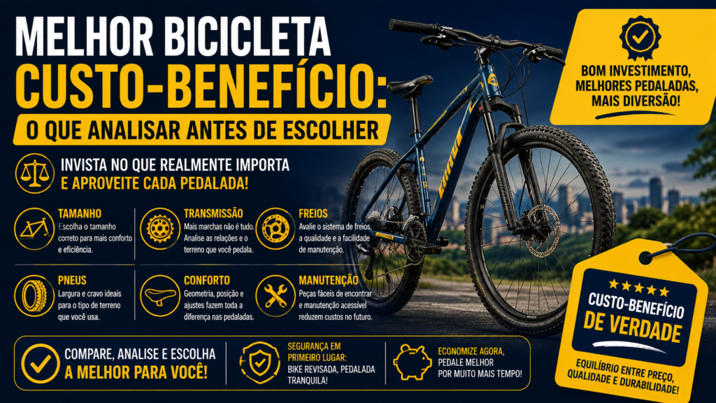 Melhor bicicleta custo-benefício o que analisar antes de escolher