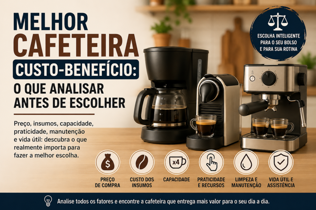 Melhor cafeteira custo-benefício o que analisar antes de escolher