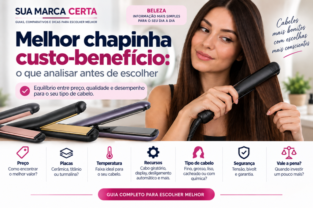 Melhor chapinha custo-benefício o que analisar antes de escolher