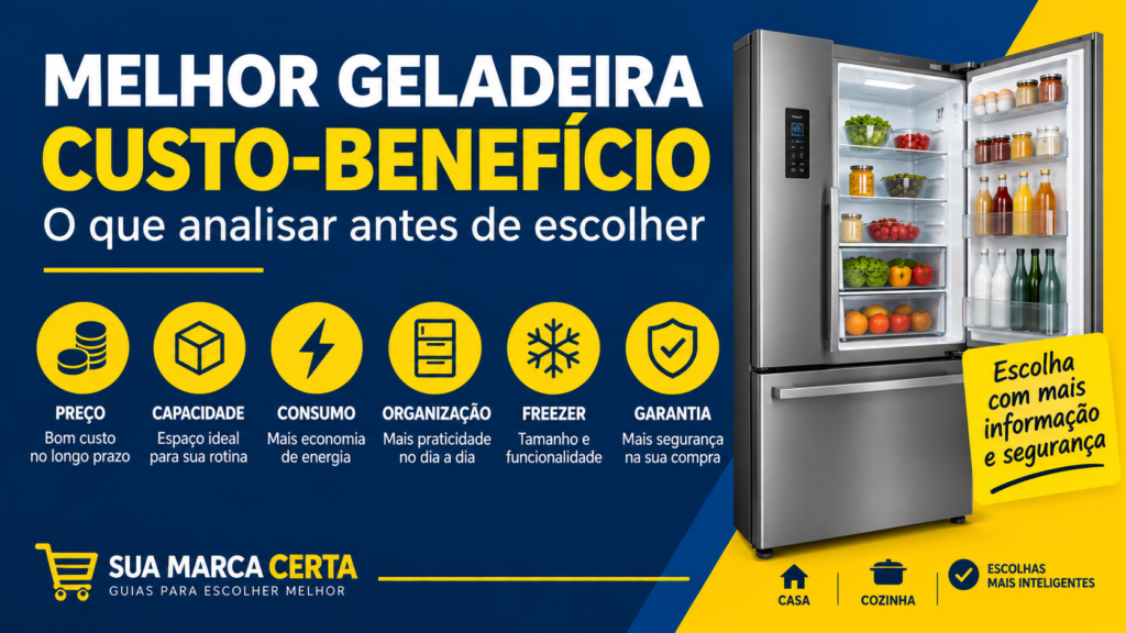 Melhor geladeira custo-benefício o que analisar antes de escolher