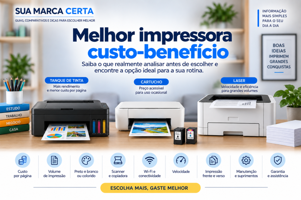 Melhor impressora custo-benefício o que analisar antes de escolher