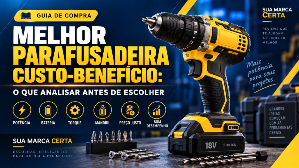Melhor parafusadeira custo-benefício o que analisar antes de escolher