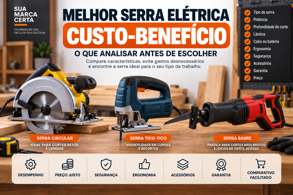 Melhor serra elétrica custo-benefício o que analisar antes de escolher