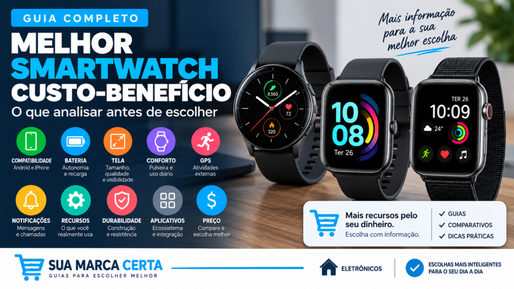 Melhor smartwatch custo-benefício o que analisar antes de escolher