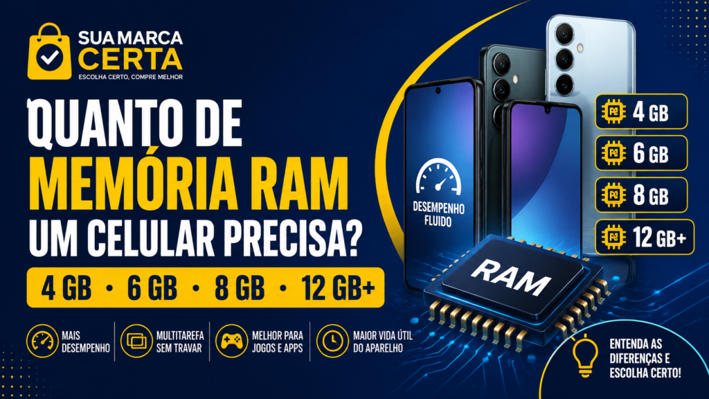 Quanto de memória RAM um celular precisa 4 GB, 6 GB, 8 GB ou mais