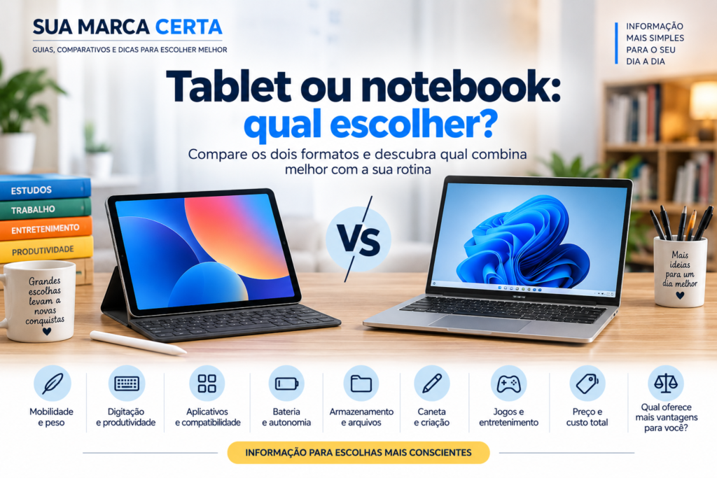Tablet ou notebook qual escolher