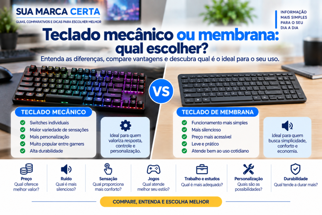 Teclado mecânico ou membrana qual escolher
