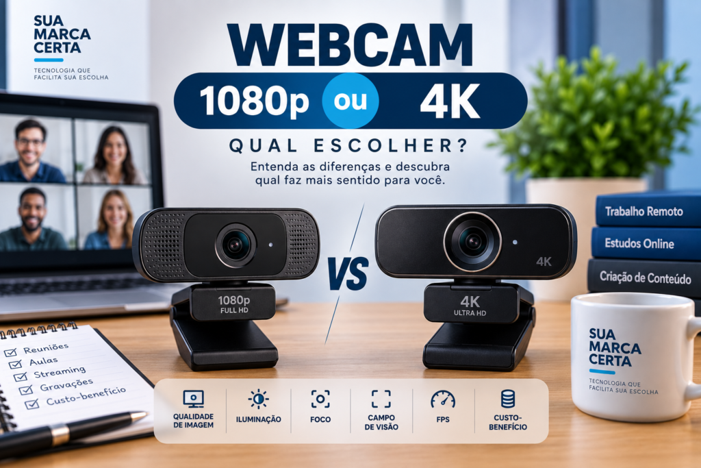 Webcam 1080p ou 4K qual escolher